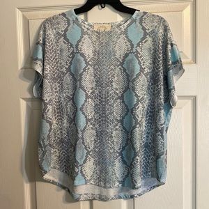 Blue snake skin shirt
